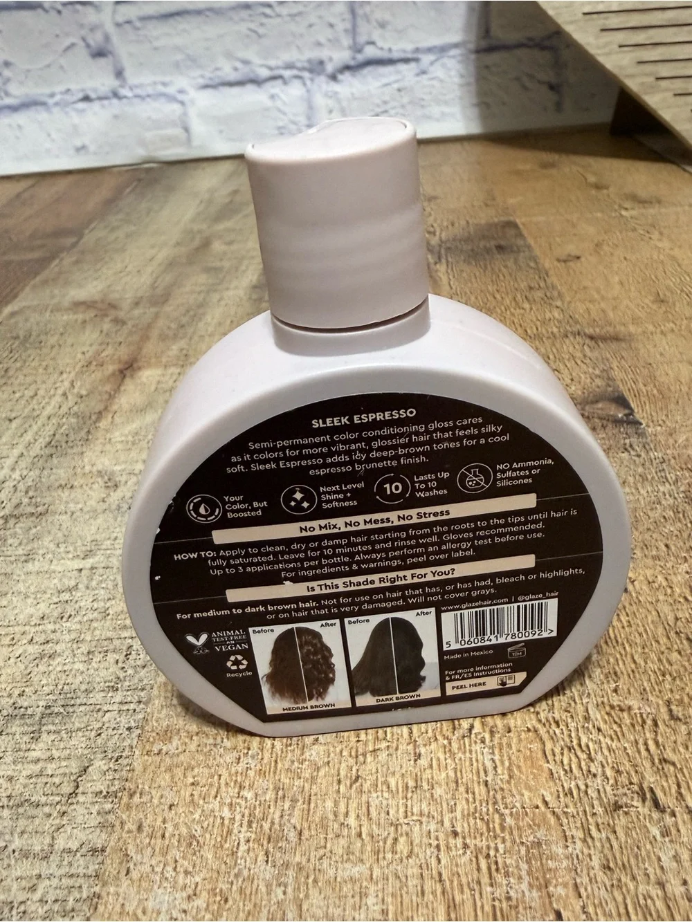 Glaze Super Color Conditioning Gloss Sleek Espresso 190 ml / 6.4 Fl oz. New unu